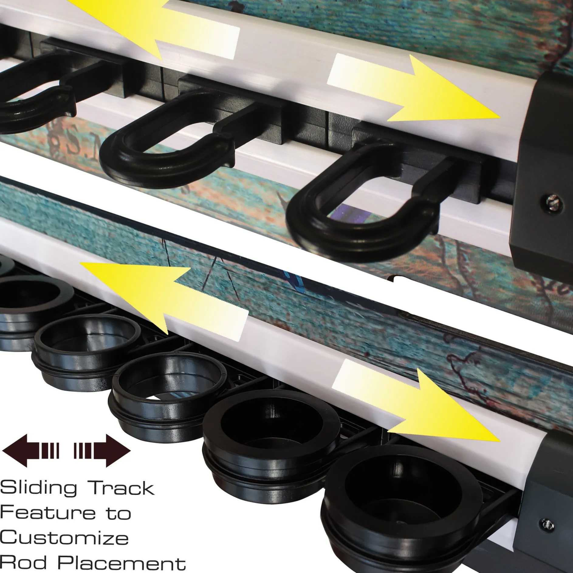 Ancient Map 8 Rod Wall Rack