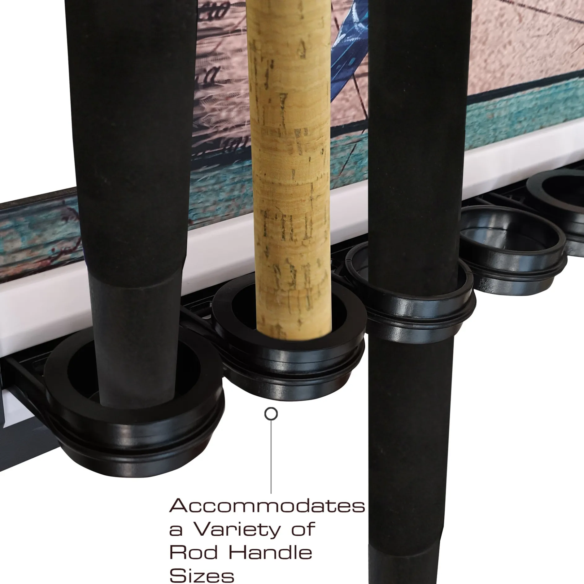 Ancient Map 8 Rod Wall Rack