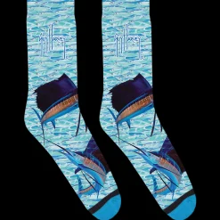Baitwall Sails Blue Socks