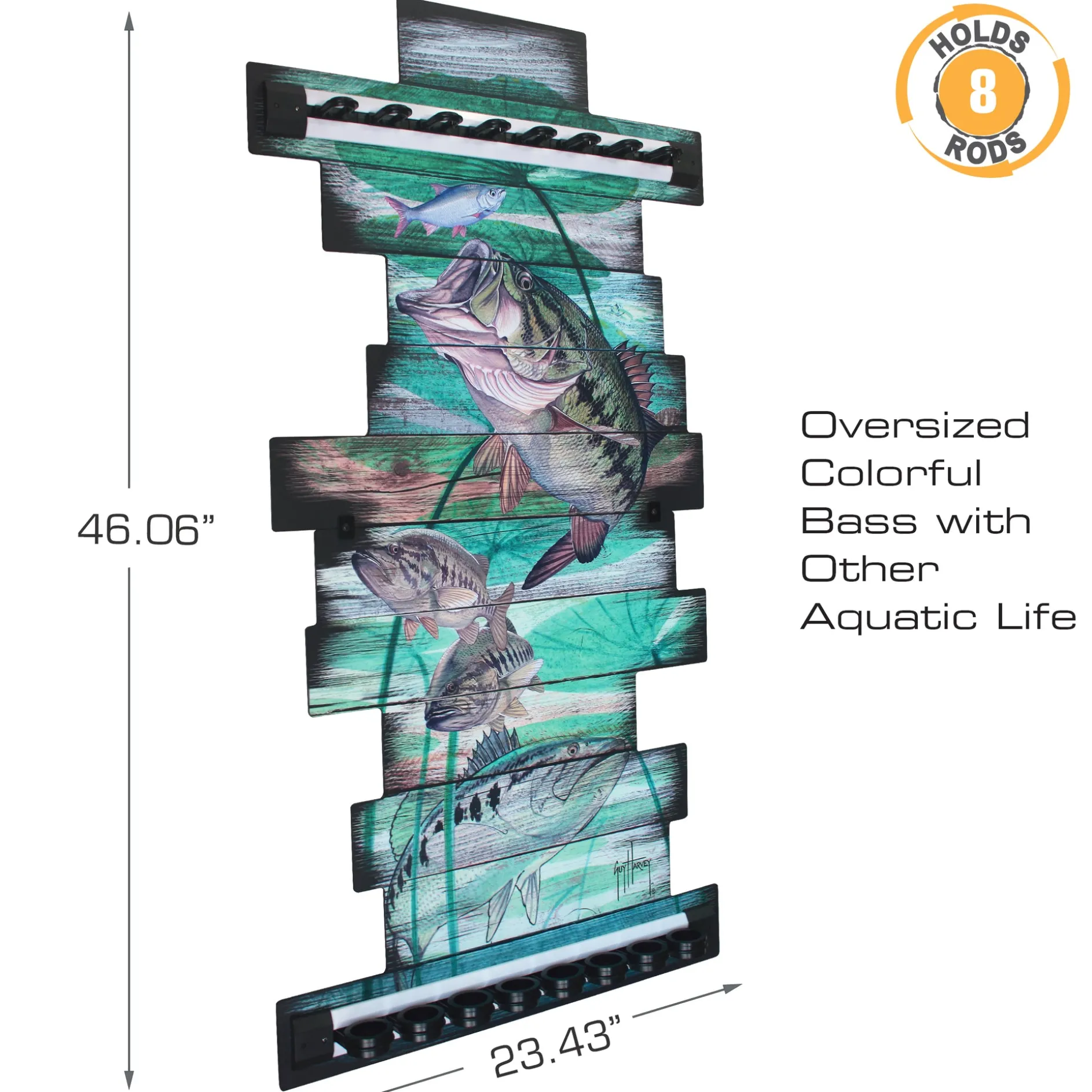 Bass 8 Rod Wall Rack