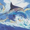 Blue Commocean Mosaic Mural - Small
