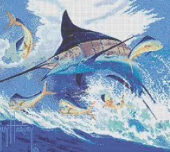 Blue Commocean Mosaic Mural - Small