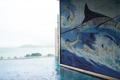 Blue Commocean Mosaic Mural - Small