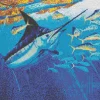 Blue Escape Mosaic Mural - Large
