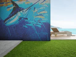 Blue Escape Mosaic Mural - Small