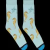 Blue Seahorse Socks