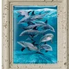 "Bottlenose Dolphins" Tile Art