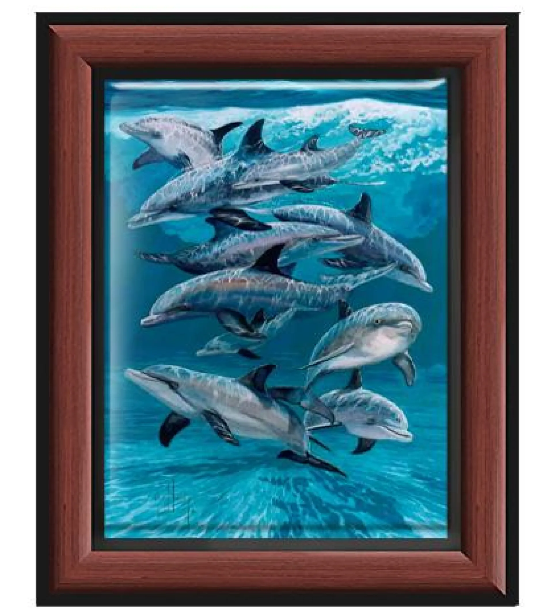 "Bottlenose Dolphins" Tile Art