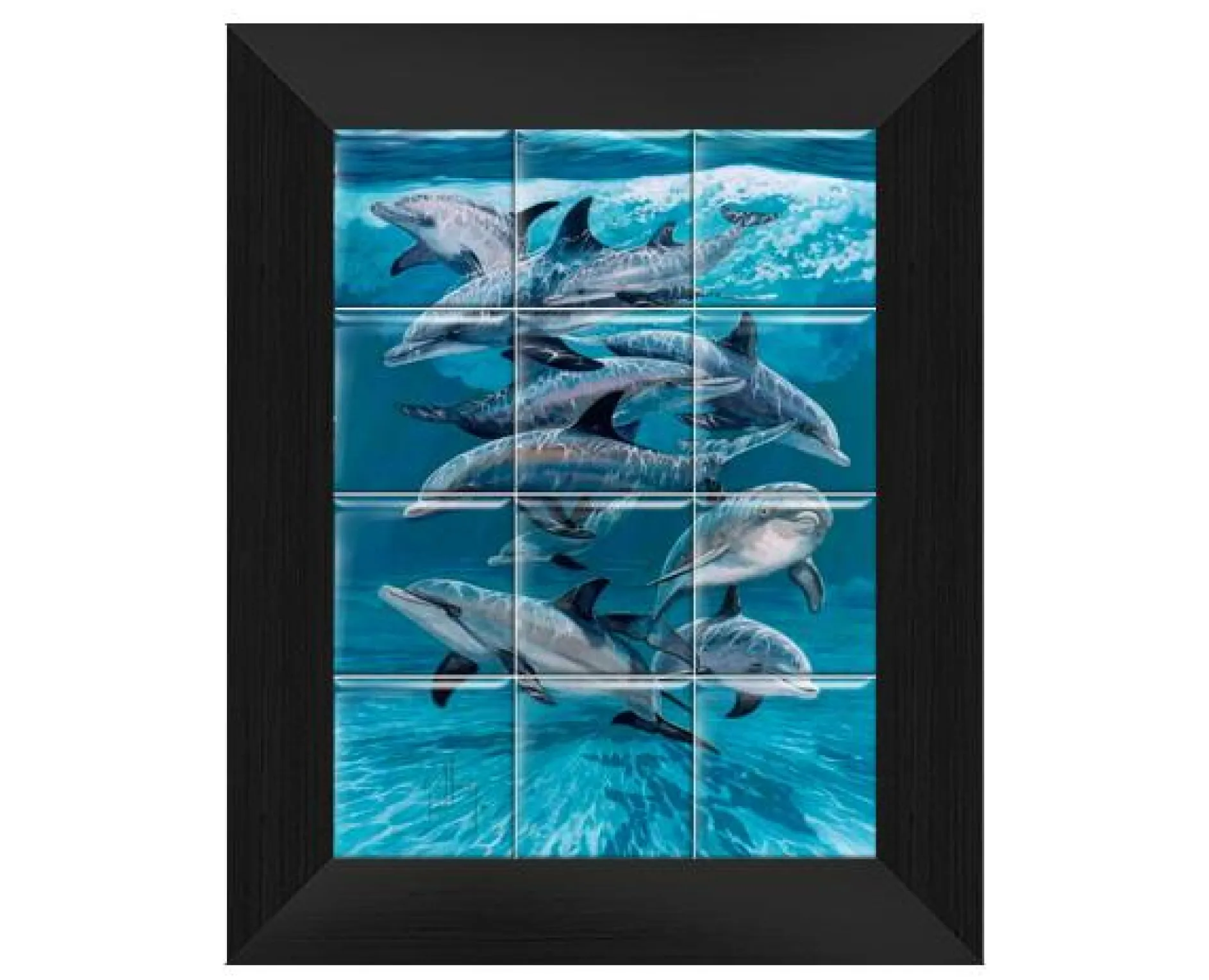 "Bottlenose Dolphins" Tile Art