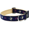 Crab on Navy Dog Collar