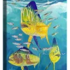 "Dolphin Trio" Small Canvas Art