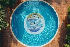 Dolphins Racing Medallion Mosaic - Small