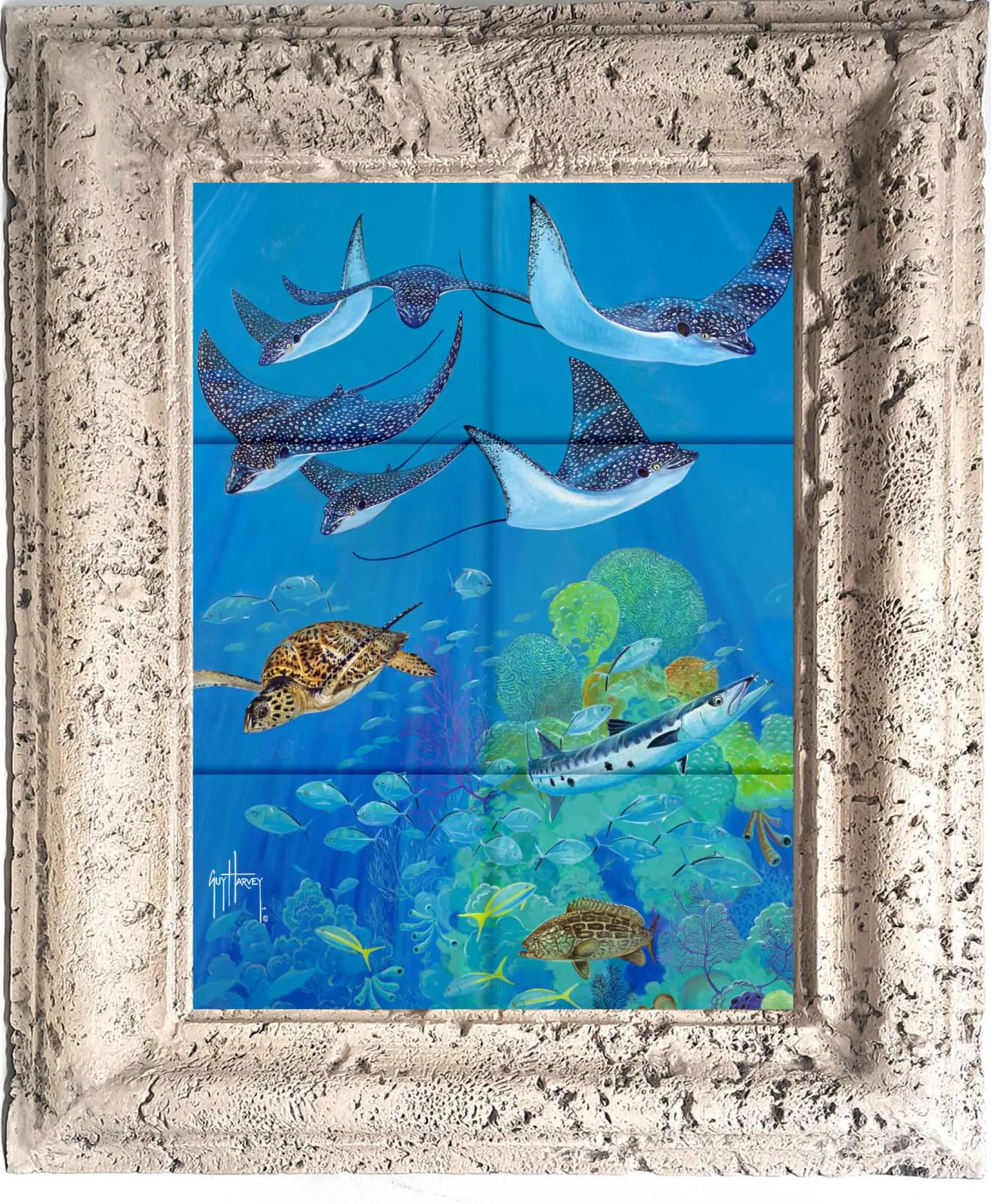 "Eagle Ray Pass" Tile Art