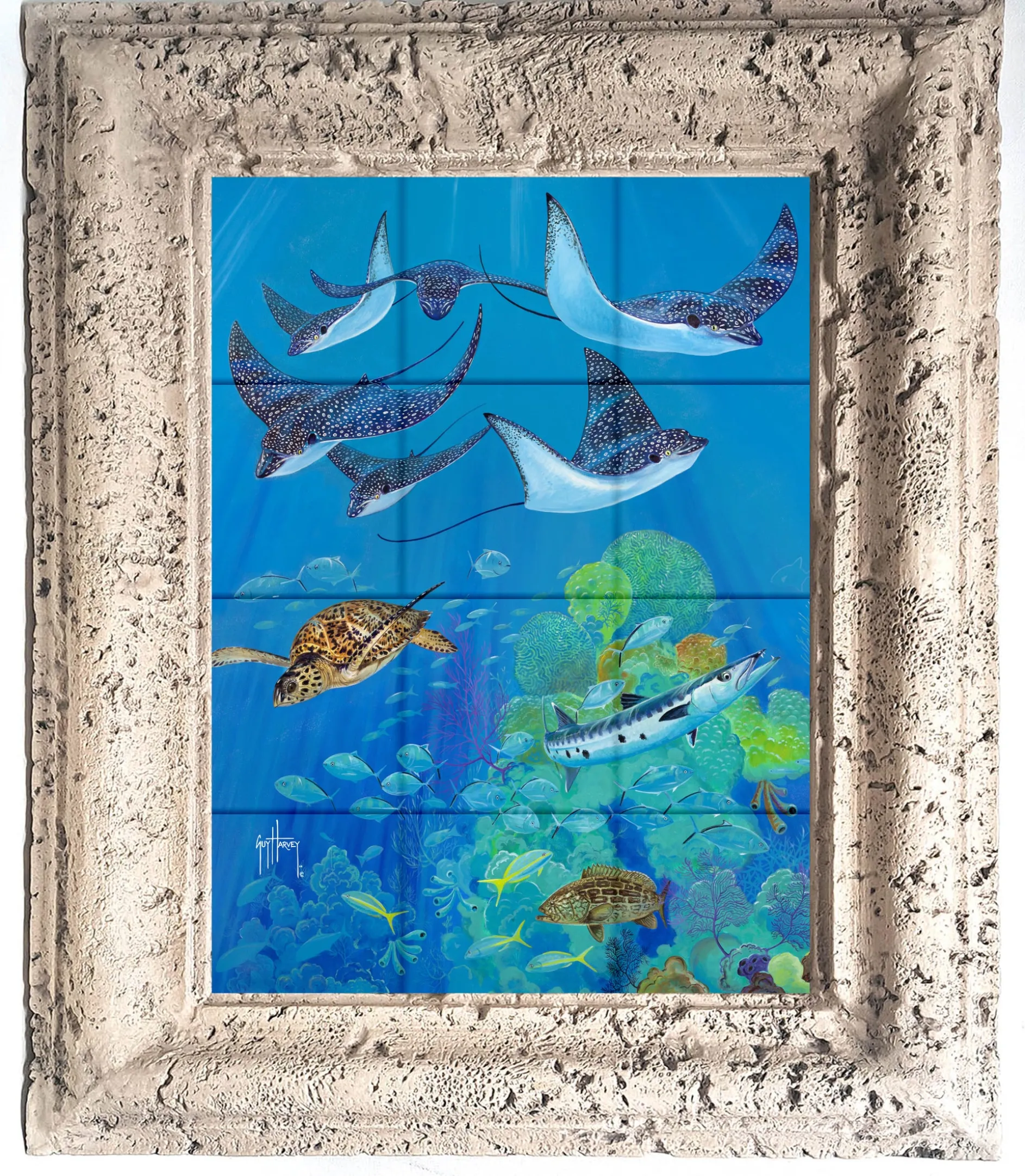 "Eagle Ray Pass" Tile Art