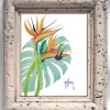 "Green Mango Hummingbird" Tile Art