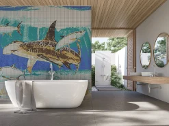 Hammerhead Shark Mosaic Mural - Large