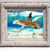 "Hammerhead Shark with Tarpon" Tile Art