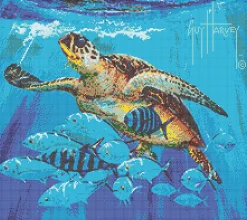 Hawksbill Caravan Mosaic Mural - Large
