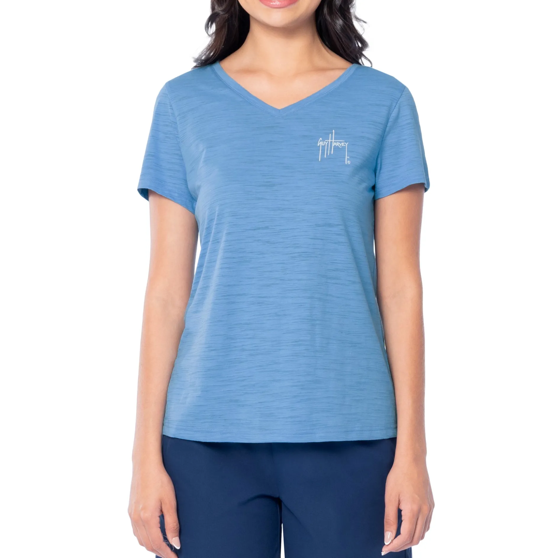 Ladies Anchored Relaxed V-Neck Top