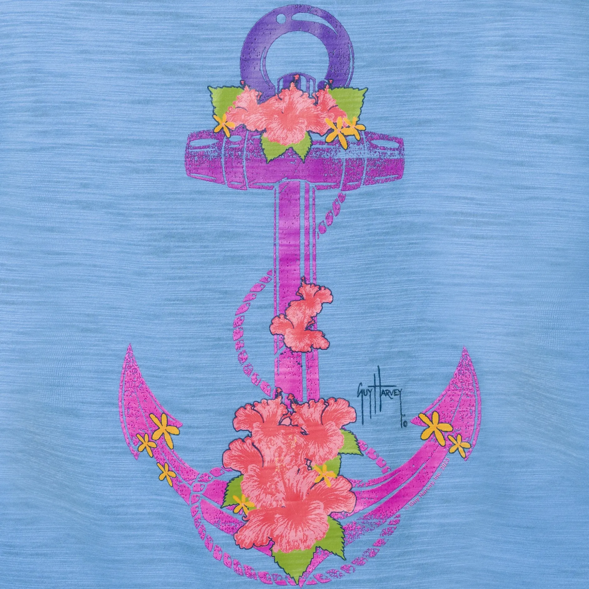 Ladies Anchored Relaxed V-Neck Top