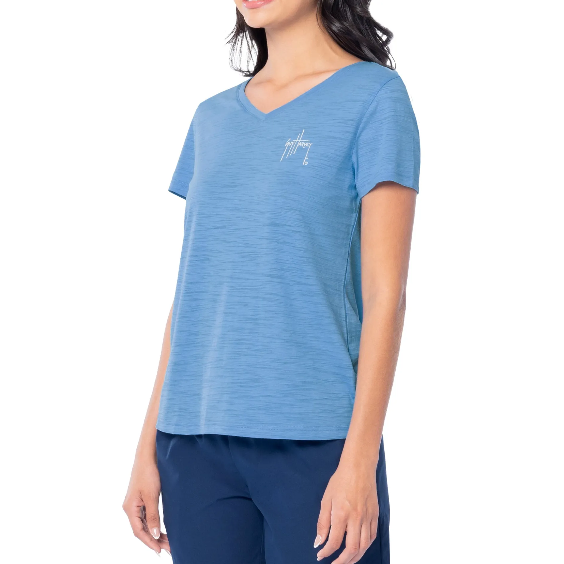 Ladies Anchored Relaxed V-Neck Top