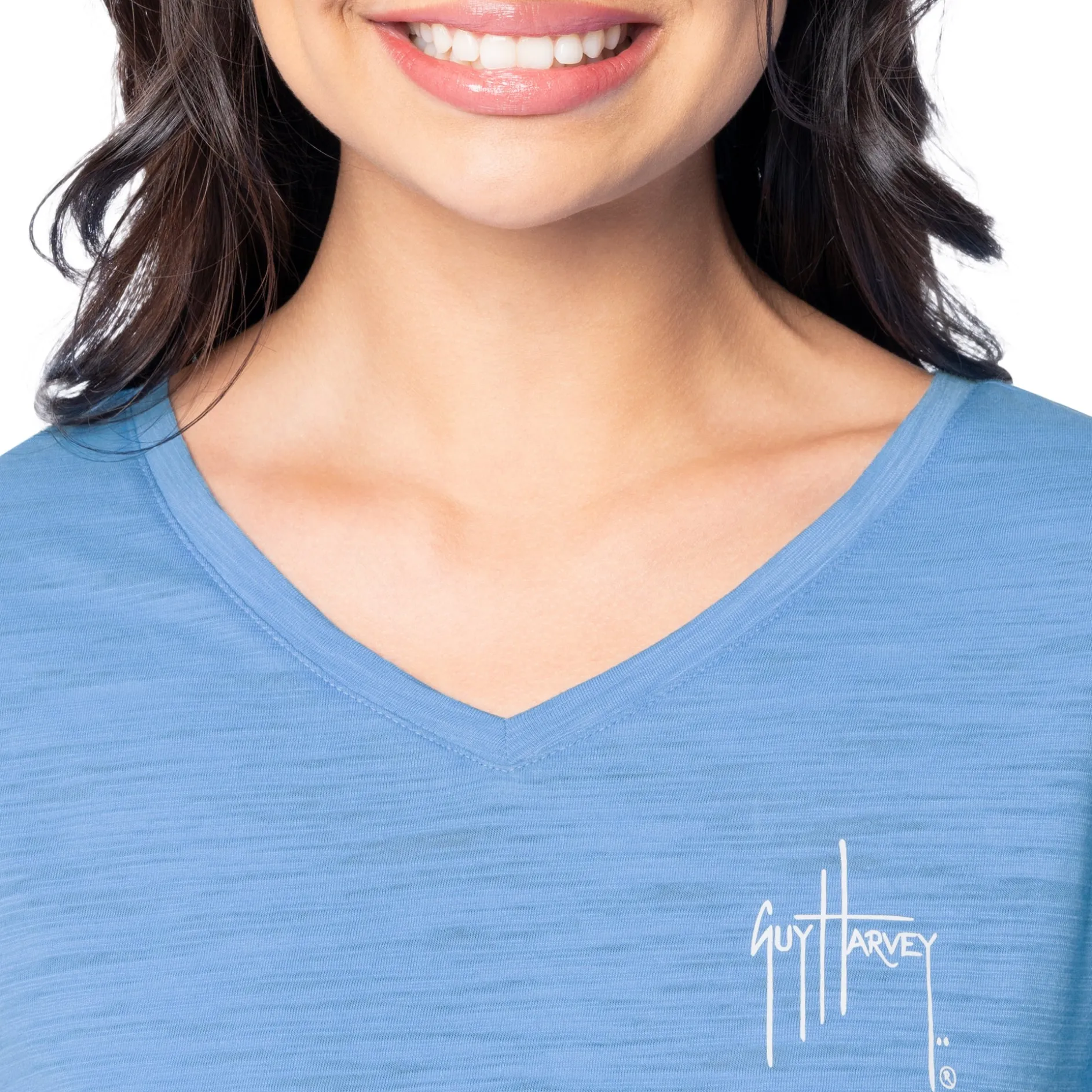Ladies Anchored Relaxed V-Neck Top