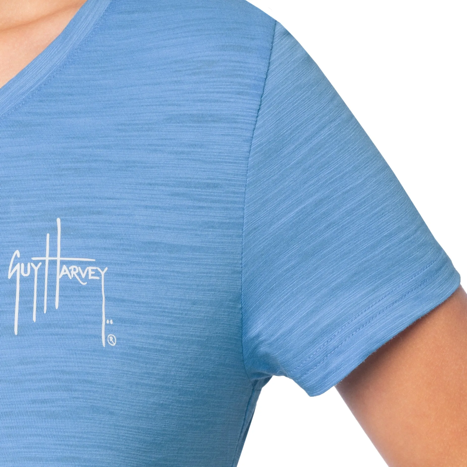 Ladies Anchored Relaxed V-Neck Top