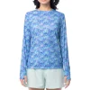 Ladies Blue Scales Long Sleeve Sun Protection Top