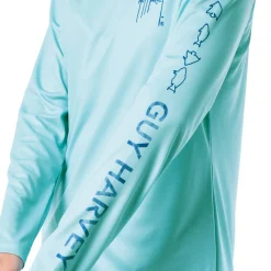 Ladies Blue Solid Long Sleeve Sun Protection Shirt