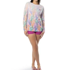 Ladies Coral Sky Long Sleeve Raglan Slub Shirt