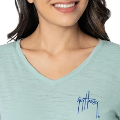 Ladies Floral Bill Relaxed V-Neck Top