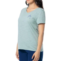 Ladies Floral Bill Relaxed V-Neck Top
