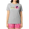 Ladies Grey Horizon Short Sleeve Crew Neck T-Shirt