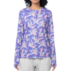 Ladies Indigo Long Sleeve Sun Protection Top