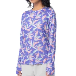 Ladies Indigo Long Sleeve Sun Protection Top