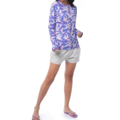 Ladies Indigo Long Sleeve Sun Protection Top