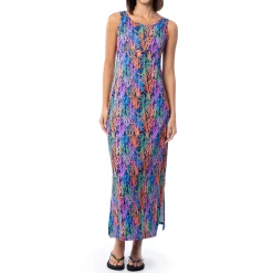 Ladies Modern Coral Maxi Dress