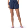 Ladies Navy Solid Short