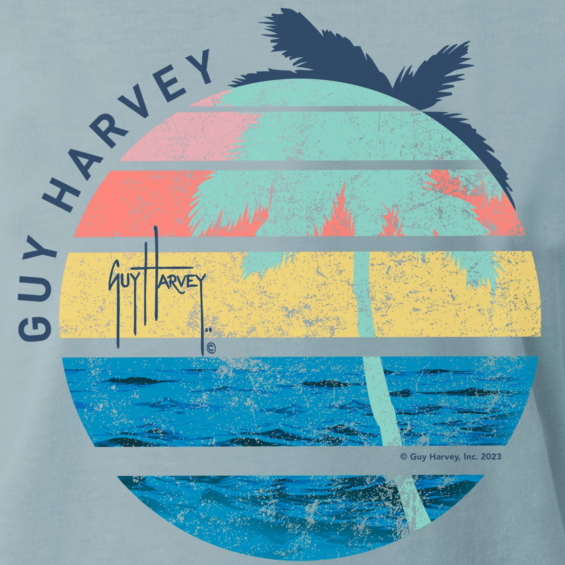 Ladies Palm and Sun Short Sleeve Crew Neck T-Shirt