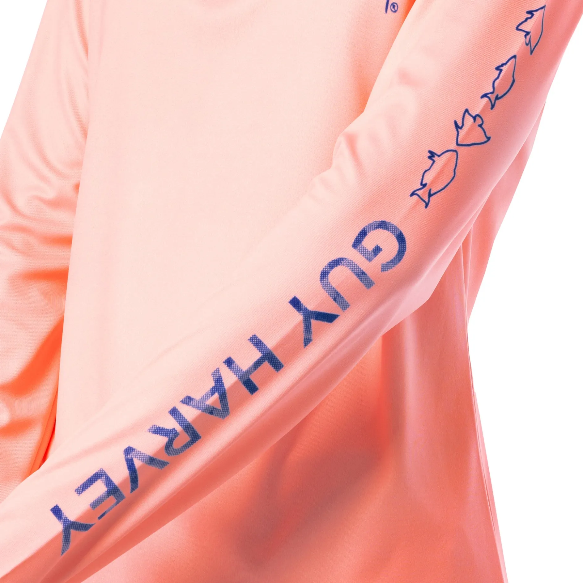 Ladies Peach Solid Long Sleeve Sun Protection Shirt