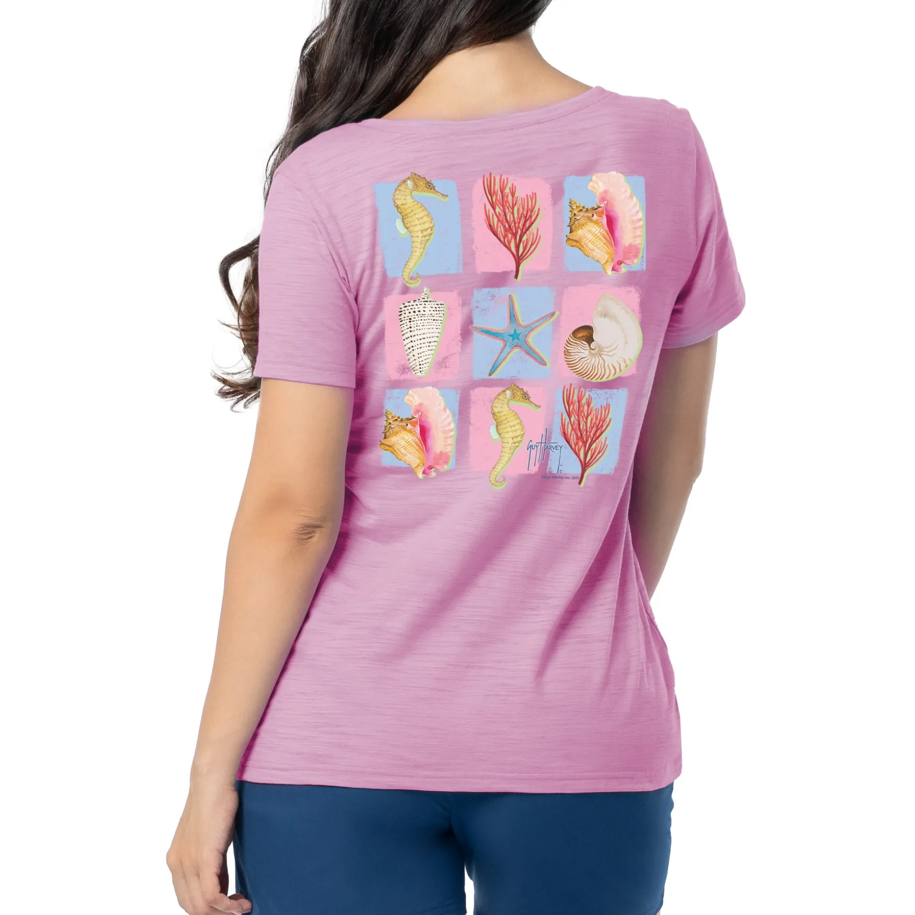 Ladies Sea Species Relaxed V-Neck Top
