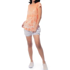 Ladies Seashell Toille Short Sleeve Poly/Rayon Slub Top