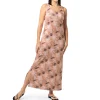 Ladies Tonal Palm Maxi Dress