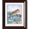"Largemouth Bass with Fisherman" Mini Print