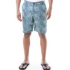 Mens 9" Ocean Blue Printed Hybrid Short