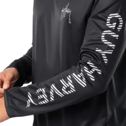 Men's Adrift Black Performance Sun Protection Top