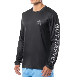 Men's Adrift Black Performance Sun Protection Top