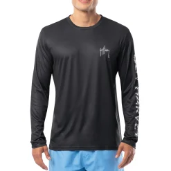 Men's Adrift Black Performance Sun Protection Top