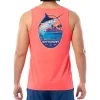 Men's Blue Hawaiian Tank Top