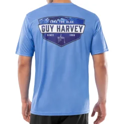 Men's Blue Shield Short Sleeve Performance Shirt